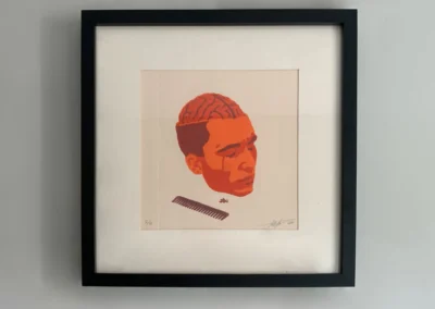 Estampación con linóleo, autorretrato de inseguridades