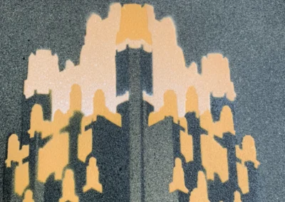 Cartel apertura edificio American Radiator, estilo Art Déco